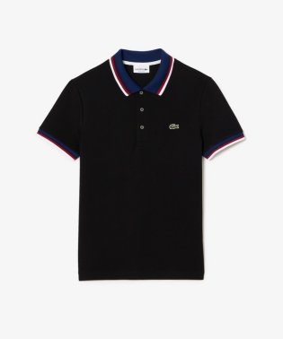 LACOSTE Mens/配色ボーダーリブニット鹿の子地ポロシャツ/505505564
