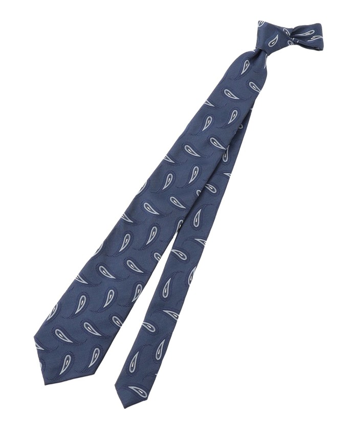 新品 エポカウオモ 日本製 絹シルク100％ ネクタイ 紺 ◎= EPOCA UOMO メンズ 男性 紳士用 スーツ ビジネスに 正規品