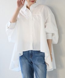 MAISON BREEZE/【MAISON BREEZE reveur】ドレープフレアーシャツブラウス trc/505857796