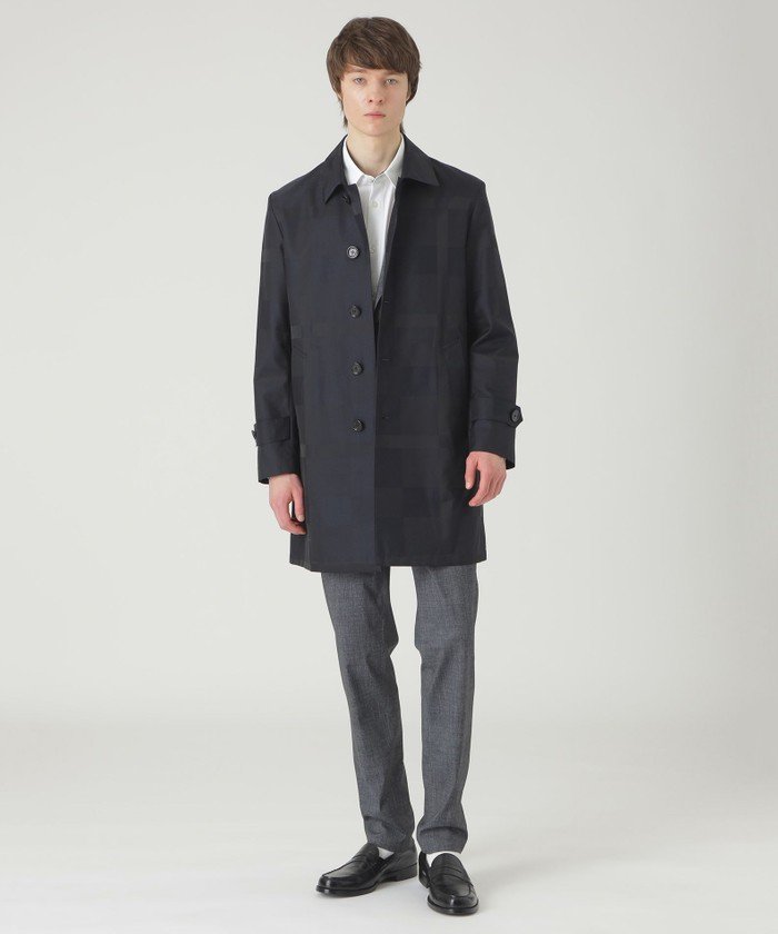 シャドークレストブリッジチェック ライトウェイトステンカラーコート  