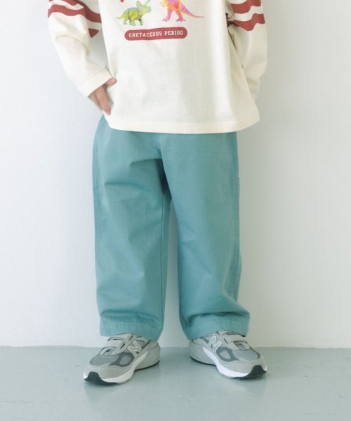 green label relaxing （Kids）(グリーンレーベルリラクシング（キッズ）)/TJ ツイル ペインターパンツ 110cm－130cm/TURQUOISE