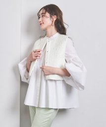 UNITED ARROWS(ユナイテッドアローズ)/エンブロイダリー キルト ショートベスト/OFFWHITE