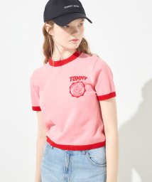 TOMMY JEANS(トミージーンズ)/バーシティセーターTシャツ/ピンク