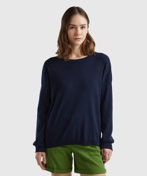 BENETTON (women)/コットン100％無地クルーネック長袖ニットセーターA/505895361