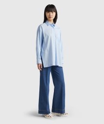 BENETTON (women)/コットン100%サイドスリットオーバーサイズ長袖シャツ・ブラウス/505895369