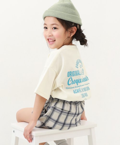 devirock(デビロック)/デビラボ BIGシルエット プリント半袖Tシャツ 子供服 キッズ ベビー 男の子 女の子 トップス 半袖Tシャツ Tシャツ /オフホワイト系2