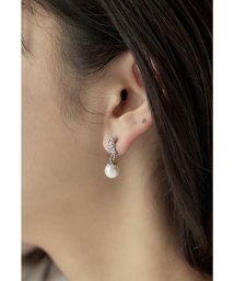 niana(ニアナ)/niana ニアナ ビジューフープパールピアス 両耳 アクセサリー リング シンプル ミニ 小さめ ゴールド シルバー レディース ジュエリー 普段使い フォー/シルバー