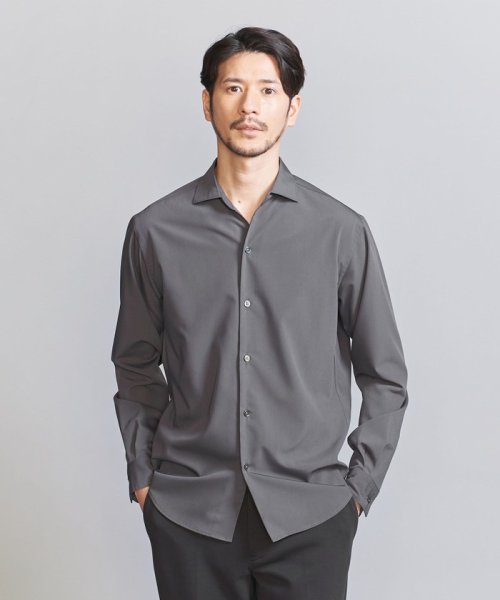 BEAUTY&YOUTH UNITED ARROWS(ビューティーアンドユース　ユナイテッドアローズ)/【WEB限定 WARDROBE SMART】TR ポプリン ワイドカラーシャツ/MDGRAY