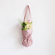 BACKYARD FAMILY(バックヤードファミリー)/花束が入る コットンツイルのフラワーバッグ/ピンク