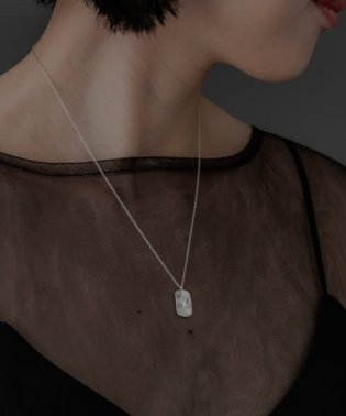 SMELLY/SMELLY so’　rectangle plate necklace/505907016