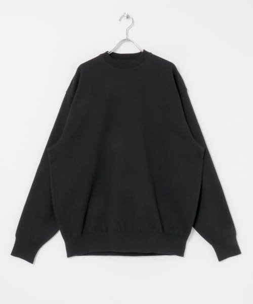 URBAN RESEARCH(アーバンリサーチ)/Yonetomi　WAVE COTTON KNIT PULLOVER/14BLACK