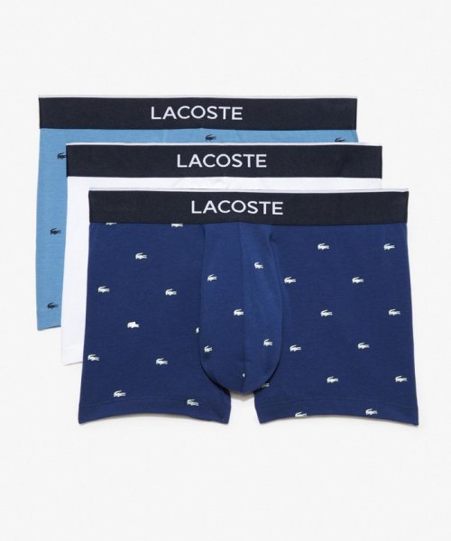 LACOSTE Mens(ラコステ　メンズ)/マルチワニデザイン3パックボクサーパンツ/ブルー