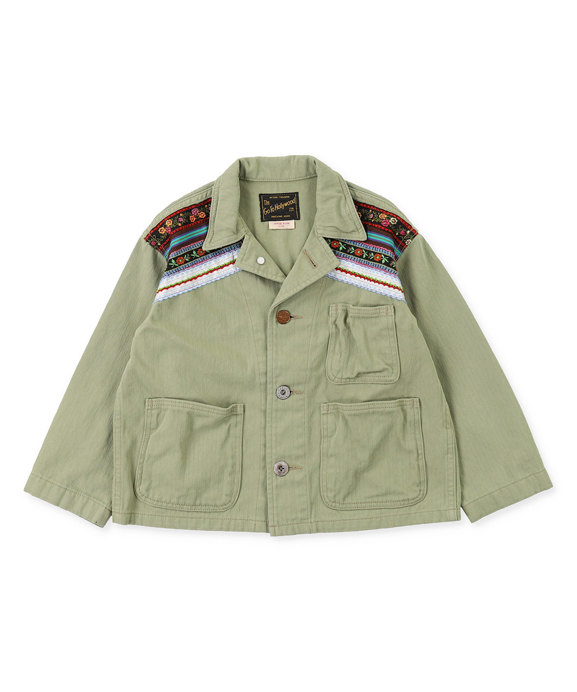 GOTOHOLLYWOOD ゴートゥーハリウッド GO TO HOLLYWOOD ヘリンボンチロルヨークジャ カーキ 140cm GOTOHOLLYWOOD ゴートゥーハリウッド GO TO HOLLYWOOD ヘリンボンチロルヨークジャ カーキ 140cm