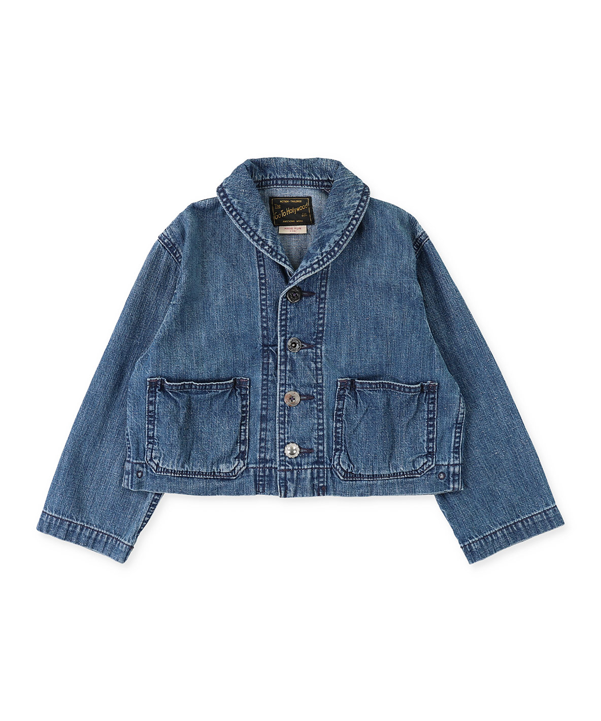 GOTOHOLLYWOOD ゴートゥーハリウッド GO TO HOLLYWOOD ワークデニムカバーオール ブルー 110cm GOTOHOLLYWOOD ゴートゥーハリウッド GO TO HOLLYWOOD ワークデニムカバーオール ブルー 110cm