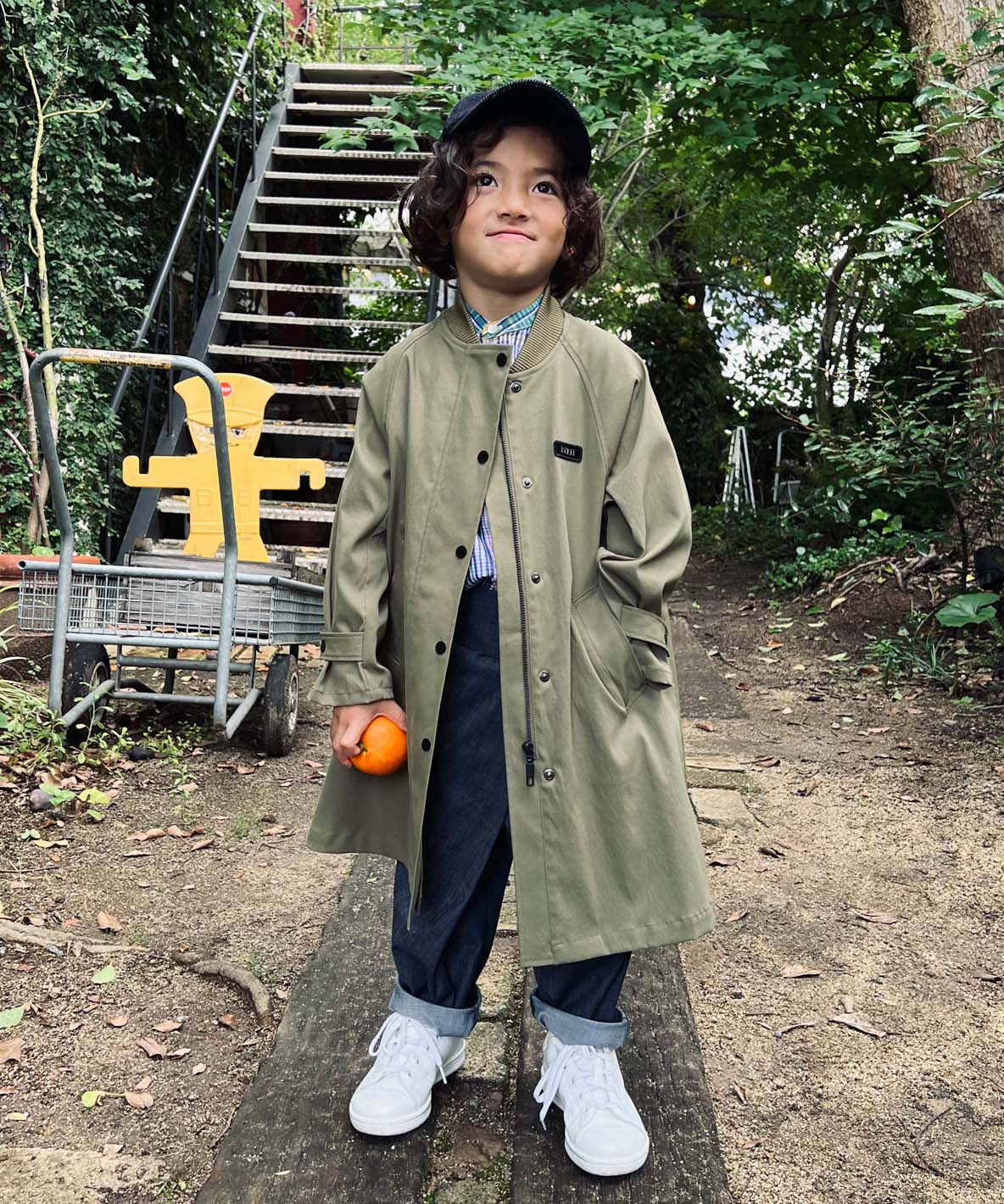 FITH フィス FITH ハイクオリティAラインコート カーキ 100cm FITH フィス FITH ハイクオリティAラインコート カーキ 100cm