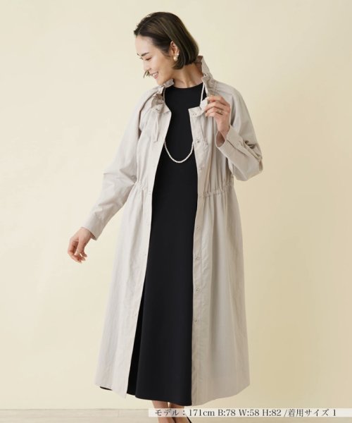 シャーリング襟スプリングコート【セレモニー】 