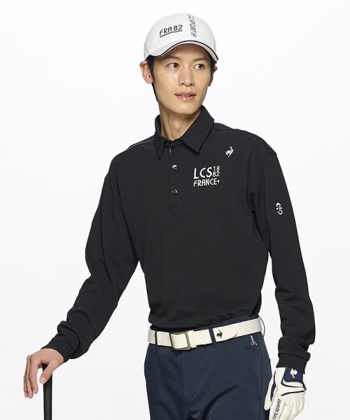 le coq sportif GOLF (ルコックスポルティフ（ゴルフ）)/【ストレッチフォーサー】ベーシックデザイン長袖シャツ/ブラック