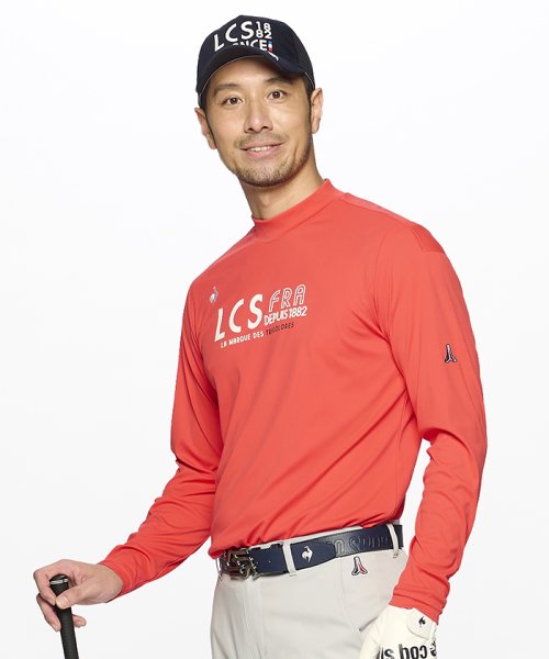 le coq sportif GOLF (ルコックスポルティフ（ゴルフ）)/【ストレッチフォーサー】モックネック長袖シャツ/レッド