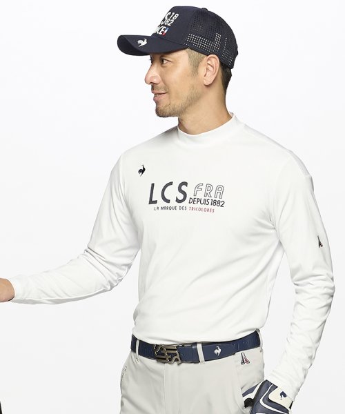 le coq sportif GOLF (ルコックスポルティフ（ゴルフ）)/【ストレッチフォーサー】モックネック長袖シャツ/ホワイト