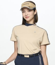 le coq sportif GOLF (ルコックスポルティフ（ゴルフ）)/【ワイドフィット】モックネック袖ラインシャツ/ベージュ