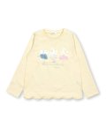 SLAP SLIP/アニマルバレエウサギ裾スカラップお花シフォン長袖Tシャツ(80~130cm)/505901671