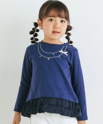 SLAP SLIP(スラップスリップ)/バルーンヘムネックレスモチーフ長袖Tシャツ(80~140cm)/ネイビー