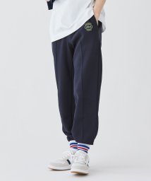 LACOSTE Mens(ラコステ　メンズ)/オーガニックコットン ダブルフェイス鹿の子 ルーズフィットトラックパンツ / スウェットパンツ/ダークネイビー