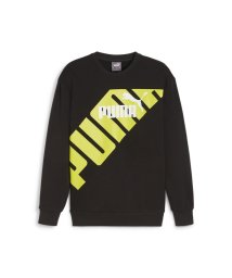 PUMA(PUMA)/メンズ プーマ パワー グラフィック クルー スウェット/PUMABLACK-LIMESHEEN