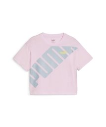 PUMA(プーマ)/キッズ ガールズ プーマ パワー クロップド 半袖 Tシャツ 120－160cm/WHISPOFPINK