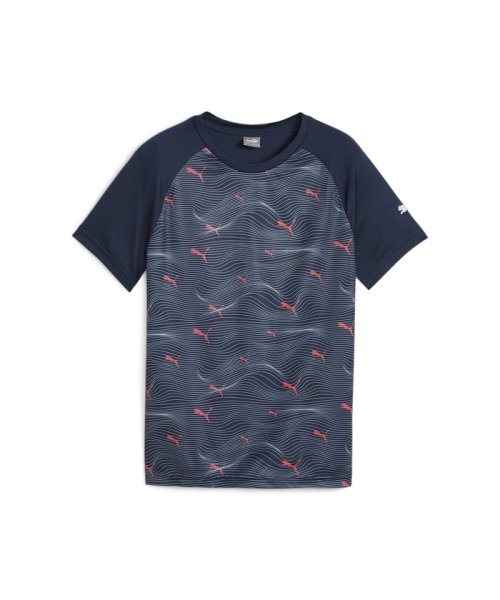 PUMA(プーマ)/キッズ ボーイズ アクティブ スポーツ ポリ AOP 半袖 Tシャツ 120－160cm/CLUBNAVY