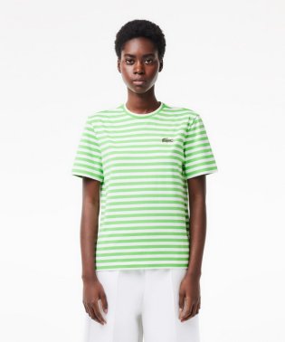 LACOSTE/ヘビーウェイト ワイドマリンボーダー半袖Tシャツ/505247018