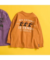 BREEZE(ブリーズ)/WEB限定  カラバリプリント長袖Tシャツ/オレンジ