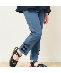 apres les cours(アプレレクール)/サイドリボン｜7days Style pants  10分丈/デニム