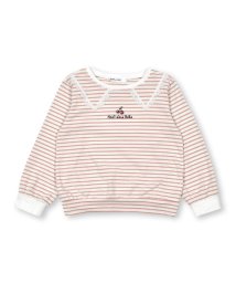 Noeil aime BeBe(ノイユ　エーム　べべ)/襟付き風ボーダーTシャツ(80~130cm)/ピンク系