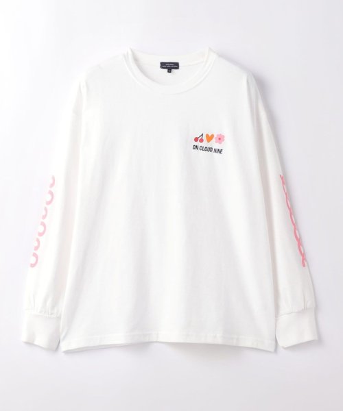 green label relaxing （Kids）(グリーンレーベルリラクシング（キッズ）)/TJ アートプリント ロングスリーブ プルオーバー 140cm－160cm/OFFWHITE