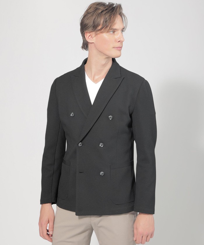 ダブルブレストニットジャケット(505891798)｜HANKYU MEN'S / 阪急メンズ