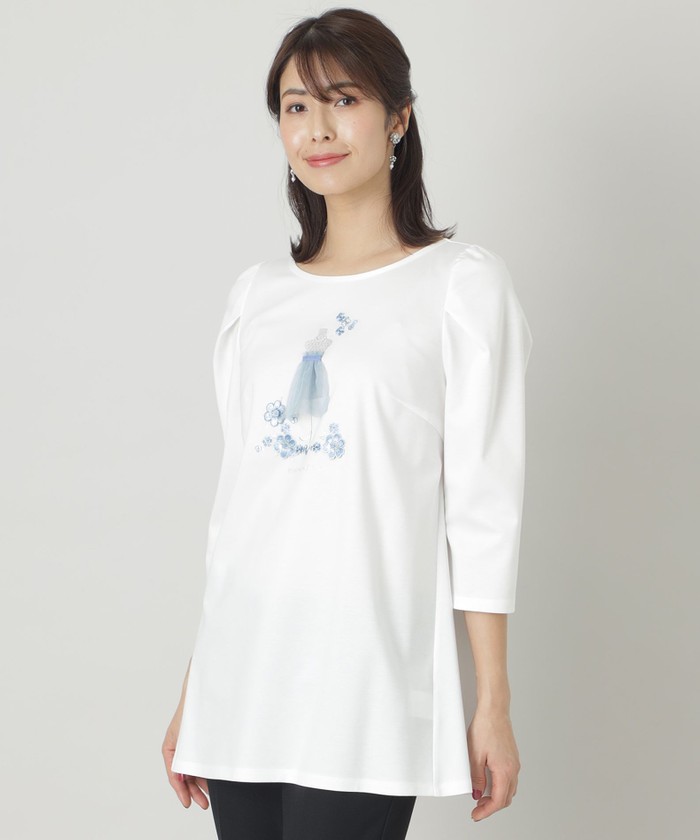 美品✨トゥービーシック ハイゲージ ボリューム袖 カットソー チュニック M 美品✨トゥービーシック ハイゲージ ボリューム袖 カットソー