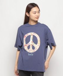 LEVI’S OUTLET/グラフィックTシャツ ブルー FLORAL PEACE SIGN/505897210