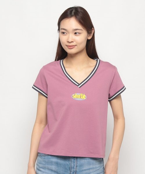 LEVI’S OUTLET(リーバイスアウトレット)/SILVERTAB（TM） グラフィックTシャツ ピンク BORDEAUX/ピンク