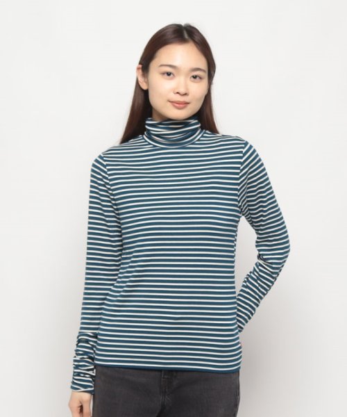 LEVI’S OUTLET(リーバイスアウトレット)/RUSCHED TURTLENECK DILL STRIPE GIBRALTER SEA/ブルー