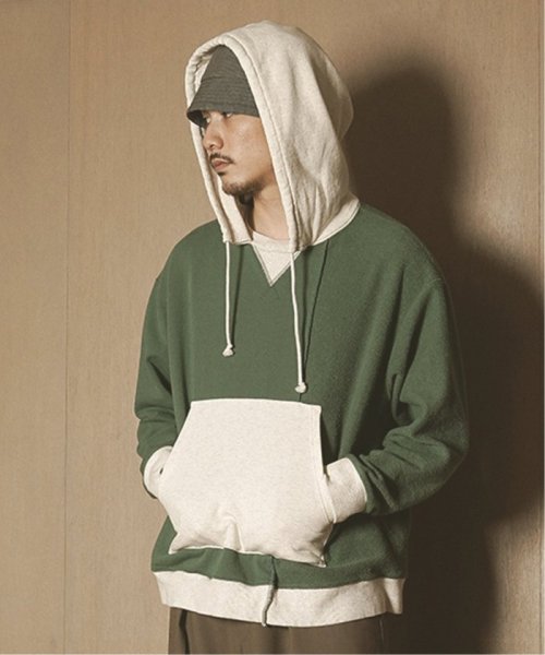 JOINT WORKS(ジョイントワークス)/【Name./ネーム】 ASYMMETRIC SWITCHING HOODIE/グリーン