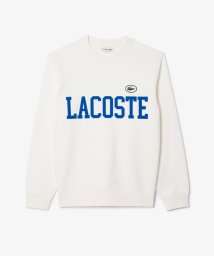 LACOSTE Mens(ラコステ　メンズ)/フロッキーカレッジロゴクルーネックスウェット/ホワイト