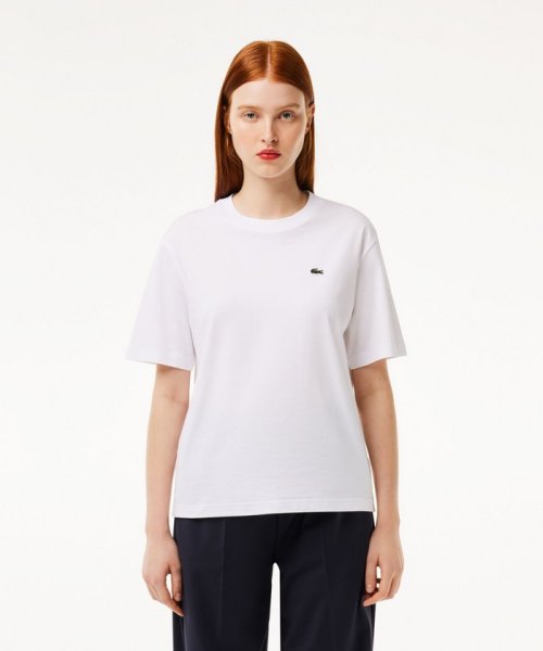 LACOSTE(ラコステ)/ワンポイントソフトタッチTシャツ/ホワイト