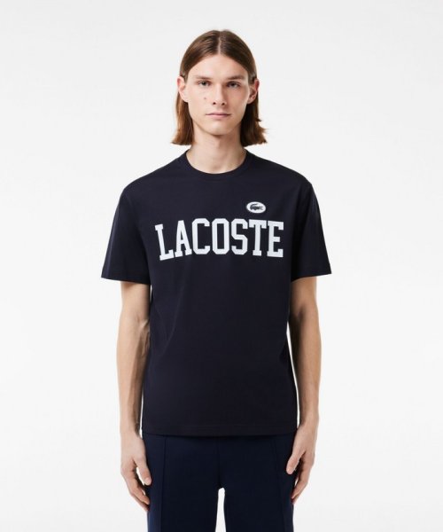 LACOSTE Mens(ラコステ　メンズ)/カレッジプリントTシャツ/ダークネイビー