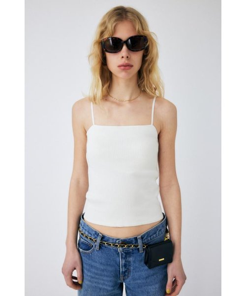 moussy(マウジー)/SQUARE NECK キャミトップス/WHT