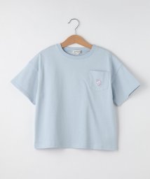 SHOO・LA・RUE(Kids) (シューラルーキッズ)/【110－140cm】ポケット刺繍Tシャツ/サックスブルー（090）