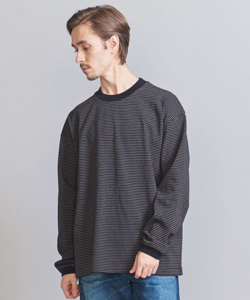 BEAUTY&YOUTH UNITED ARROWS(ビューティーアンドユース　ユナイテッドアローズ)/ミジンボーダー リンガー ロングスリーブ Tシャツ/DK.GRAY