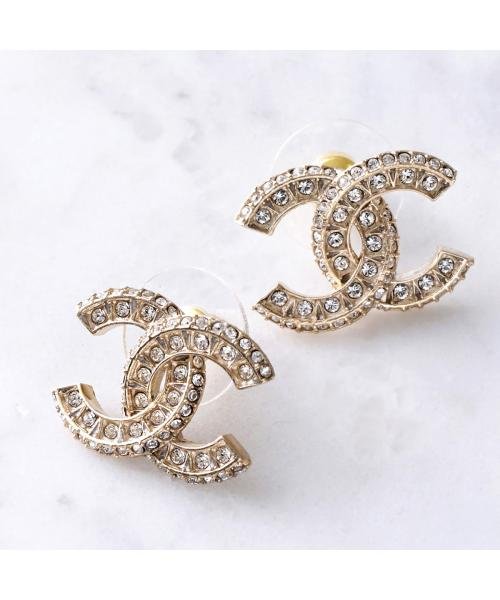 CHANEL ピアス A86504 Y09569 ココマーク ラインストーン - 販売 激安店