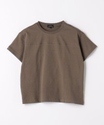 green label relaxing （Kids）(グリーンレーベルリラクシング（キッズ）)/【WEB限定】天竺 切り替え Tシャツ 100cm－130cm/MDBROWN