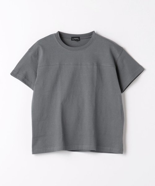 green label relaxing （Kids）(グリーンレーベルリラクシング（キッズ）)/【WEB限定】天竺 切り替え Tシャツ 100cm－130cm/DKGRAY